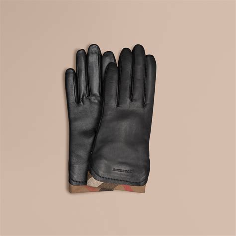 burberry leather touchscreen gloves|Burberry gloves for women.